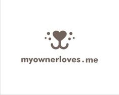 the logo for myownerlovs me shows a dog's head with a heart