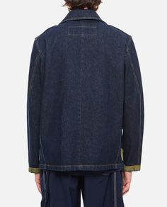 Frontal closure with hooks. Archive label detail. Side pockets. Color. blue. Composition: 100% Cotton | Fay Men's 4 Ganci Archive Denim Jacket | SS24 Frontal Closure, Burberry Hat, Scarf Tying, Engineered Garments, Luxury Retail, Valentino Garavani, Chic Outfits, Casual Chic, Shoe Laces