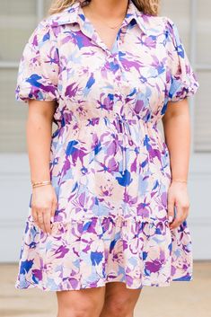 We have a feeling you'll love this gorgeous dress! in a lovely eggplant hue! The babydoll design and bubble sleeves offer a flattering fit, while the delicate floral pattern adds a touch of sass! Perfect for any occasion, this dress is sure to make you feel confident and stylish all throughout the season! 83% Rayon, 17% Nylon Feminine Flowy Puff Sleeve Dress With Floral Print, Flowy Floral Print Dress With Balloon Sleeves, Flowy Balloon Sleeve Floral Dress, Pink Floral Print Knee-length Puff Sleeve Dress, Pink Knee-length Puff Sleeve Dress With Floral Print, Garden Party Floral Dress With Gathered Sleeves, Purple Puff Sleeve Mini Dress For Spring, Pink Floral Print Flowy Puff Sleeve Dress, Pink Puff Sleeve Dress With Floral Print