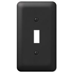 a black light switch cover on a white background