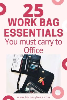 25 work bag essentials for office Work Purse Essentials, Work Bags For Women Essentials, Work Bag Organization, Office In A Bag, Purse Organizer Pattern, Emergency Sewing Kit