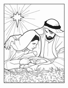 the birth of jesus coloring page