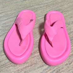 Size 39/ 8.5. No Box. Brand New Platform Eva Flat Flip Flops, Platform Eva Flip Flops, Pink Eva Flip Flops With Round Toe, Flat Platform Flip Flops With Eva Material, Pink Eva Open Toe Flip Flops, Flat Platform Eva Flip Flops, Pink Platform Flip Flops For Vacation, Pink Platform Flip Flops For Beach, Platform Flip Flops With Single Toe Strap For Vacation