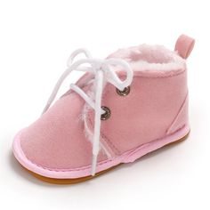 * Soft Feeling & Cozy Comfortable * Package Included: 1 Shoes * Upper Fabric & Material: Cloth * Best Sales Baby Unisex Lace Up Solid Snow Boots Wholesale Toddler Shoes,which is ideal to wear it in Autumn.Fashionable high quality organic and affordable clothes Baby Unisex Lace Up Solid Snow Boots Wholesale Toddler Shoes that will always catch the attention of people.Baby Unisex Lace Up Solid Snow Boots Wholesale Toddler Shoes are very comfortable to wear and the material is easy to clean. Heart Pink Non-slip Round Toe Booties, Pink Round Toe Booties For Winter, Cute Pink Booties With Rubber Sole, Cute Winter Booties For Playtime, Cute High-top Booties With Soft Sole, Baby Unisex, Velvet Shoes, Warm Boots, Baby Slippers