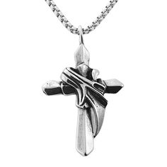 Silver Cross Pendant Necklace Christian Catholic Jewelry Men Unisex Chain 24" | eBay Mens Chain Cross Necklace, Streetwear Cross Pendant Chain Jewelry, Cheap Men's Cross Pendant Jewelry, Men’s Crucifix Necklace, Mens Silver Chain Necklace Jewelry1000.com, New Metal, Silver Cross Pendant, Daily Jewelry, Mens Jewelry Necklace