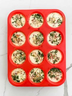 the muffins are prepared and ready to go in the oven for the next meal