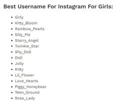 Best Username For Instagram For Girls Best Username For Instagram, Girls Usernames For Instagram, Username For Instagram