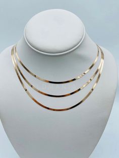 "14K Solid Rose Gold Herringbone Chain Necklace, 16\" 18\" 20\" Inch, 2.70mm Thick, Real Gold Herringbone, Flexible Necklace, Women Gold Chain Width: 2.70mm 16\" - 4.5 Gram 18\" - 5.0 Gram 20\"- 5.7 Gram Metal: Solid 14K Rose Gold SHIPPED FROM NEW YORK CITY FREE SHIPPING on all orders 30 Day Return Hassle Free Weight is approximate and may not always be exactly as stated At GoldMania we are first of all committed to environmental responsibility. We guarantee that the silver, platinum, palladium Rose Gold Snake Chain Jewelry, Tarnish Resistant Rose Gold Snake Chain Jewelry, 14k Rose Gold Snake Chain Necklace, Luxury Polished Snake Chain Necklace, Necklace Women Gold, Women Gold Chain, Gold Herringbone Chain, Real Gold Chains, Herringbone Chain