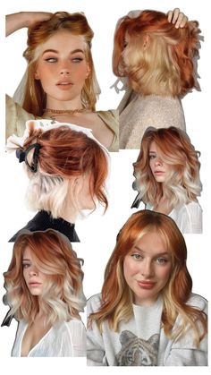 Strawberry Blonde And Red Hair, Styling Red Hair Outfits, Copper Calico Hair, Ginger Hair Color Dye, Colored Hair Pale Skin, Peekaboo Hair Color Copper, Hair Dye Ideas Pale Skin, White And Copper Hair, Copper With Blonde Peekaboo