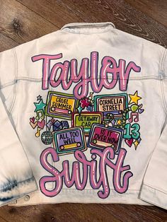 Custom painted, made to order hand painted Jean jackets Denim Jacket Diy Paint, Jean Jacket Diy, Custom Jeans Diy, Customised Denim Jacket, Custom Jean Jacket, Painted Clothes Diy, Diy Denim Jacket, Custom Denim Jacket, Hand Painted Denim Jacket