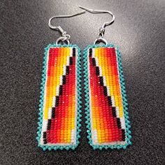 Powwow Beadwork, Huichol Pattern, Quill Work, Indian Beadwork, Bead Loom Designs