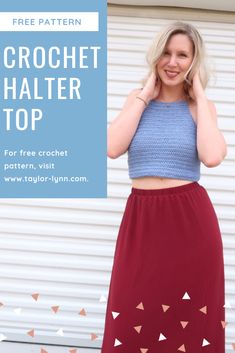 the crochet halter top pattern is available for free