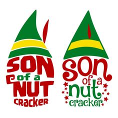 two stickers that say son of a nut cracker and son of a nut cracker