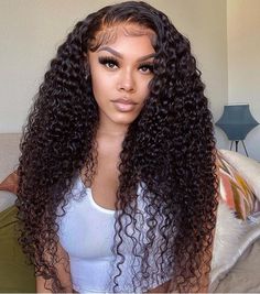 Deep Wave Wig, Quick Weave Hairstyles, Frontal Hairstyles, Wave Wig, Deep Curly, Half Wigs, Curly Wig, Hair Lace, Deep Wave