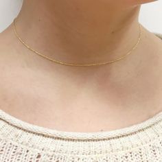 14K Fine Gold Sparkle Chain Necklace Choker Styling Cable Chain Necklace For Wedding, Dainty Cable Chain Necklace For Wedding, Dainty Yellow Gold Chain Choker, Dainty Gold Chain Necklace For Jewelry Making, Dainty Cable Chain Choker Jewelry, Minimalist Gold Chain Necklace For Wedding, Delicate Yellow Gold Choker Chain Necklace, Dainty Cable Chain Choker, Dainty Gold Chain Necklace For Wedding