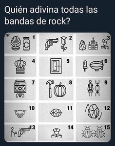 an image of the symbols for different things in spanish and english on a cell phone