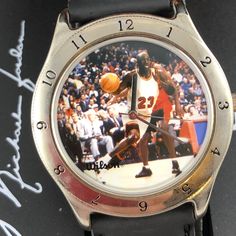 Vintage Collectors 1997 Exclusive #23 Michael Jordan Watch In Basketball Case Signed Jordan And Wilson Shipped With Basket Ball 4 Inch Diameter Case Black #23 Length Is 9 Inch Strap With Box Has Been Worn Once In A While New Battery Basketball Cases, 23 Michael Jordan, Jordans For Men, Michael Jordan, Vintage Accessories, Accessories Watches, 4 Inch, Jordan, Basketball