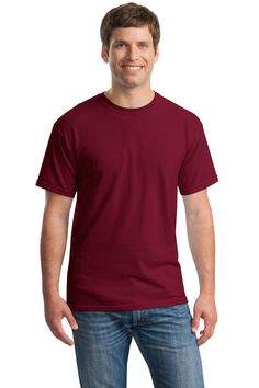 Adult Heavy Cotton™ 5.3 oz. T-Shirt - CARDINAL RED - S | Gildan Adult Heavy Cotton T-Shirt in Cardinal Size Small 5000, 0 Maroon T Shirt, Green Antique, Red Kap, Antique Jade, Work Wear Women, Neon Blue, Woven Dress, Clothes Collection, Zip Sweatshirt