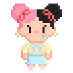 Melanie Martinez Cry Baby Era Pixel Art By me Julia Damazio 🌟 Melanie Martinez Cry Baby Era, Pixley Art, Pixel Art Animals, Melanie Martinez Cry Baby, Pixel Art Maker, Bead Things