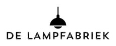 the logo for de lampfabriek is shown in black on a white background