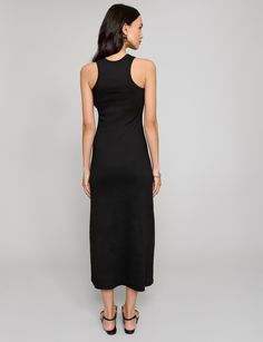 FINAL SALE Everyday black cotton-ribbed maxi tank dress . Brand Pixie Market 95% cotton, 5% elastaneThick cotton and stretchyRuns true to sizeTotal length 52"/ 132 cmModel wears size S and is 5.9"/172 cmImported