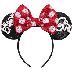 PRICES MAY VARY. 🎁【Polka Dot Birthday Ears】This Birthday Girl Headband is a perfect accessory to make your birthday extra special. With classic polka dot red bow, this birthday headband will add a touch of sparkle to you. 🎁【Lightweight & Comfortable】Unlike other bulky and heavy park ears, our mouse ears is lightweight and comfortable for all day wearing. It won’t cause any pain behind the ears or a headache. Padded ears and silk band add a comfy touch to the red heart headband. 🎁【One Size Fit Costume Party Decorations, Minnie Ears Headband, Princess Decorations, Bow Hairband, Disney Embroidery, Mickey Y Minnie, Glitter Party, Mouse Ears Headband, Sequin Bow