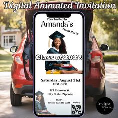 an image of a graduation party sign with the graduate's name and date on it