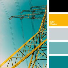 an image of power lines with color swatches