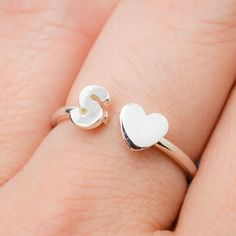 Bridal Fashion Jewelry, Personalized Bridesmaid Gifts, Initial Ring, Finger Rings, Cute Rings, Jewelry Design Necklace