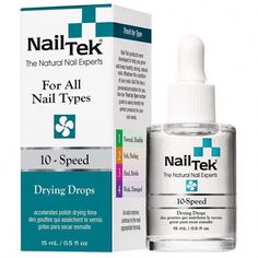 Nail Tek Drying Drops is the fastest way to dry polish. Thoroughly dries polish to a smooth, hard &amp; shiny finish in 5 - 7 minutes. Conditions cuticles without leaving greasy film. Applied over polish it prevents polish from smudging or scratching while polish is drying. Great for pedicures too. Speed up your servic Peeling Nails, Old Nail Polish, Nail Tek, Nail Type, Best Nail Polish, Super Nails, Dry Nails, 7 Minutes