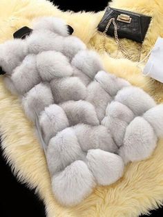 Women Faux Fur Vest, Fur Waistcoat, Pink Faux Fur Coat, Patchwork Vest, Wool Jackets Women, Slim Vest, Long Puffer Coat, Long Winter Coats, Long Puffer