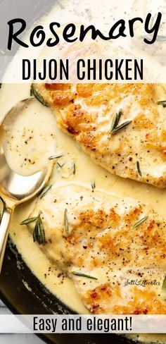 Dijon Chicken Recipes, Rosemary Sauce, Dinners Chicken, Rosemary Chicken Recipe, Creamy Dijon, Dijon Chicken, Fall Comfort Food, Chicken Entrees, Rosemary Chicken