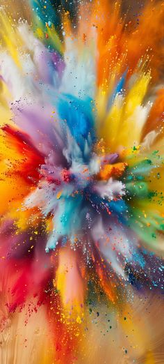 an abstract painting with multicolored paint sprinkles