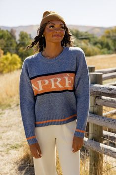 The perfect sweater for a ski day! The Apres Sweater features super soft material, lovely winter colors, and ribbed hemlines. // paired with the come together tapered pants in white Readable Fonts, Clogs Heels, Invert Colors, Mom Accessories, Perfect Sweater, Nursing Friendly, Boys Playing, Tapered Pants, Winter Colors