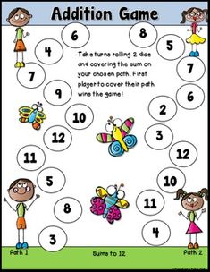 the addition game for children to learn how to count numbers in order to make it easier