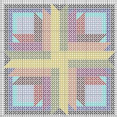 a cross stitch pattern with different colors