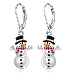 PRICES MAY VARY. [Snowman Earrings] Building a snowman in winter is a very interesting thing. These snowman wearing black hat and red scarf will brighten up your holiday life and bring you into the festive spirit. [Christmas Snowman] Snowmen aren't forever, but their memories are. The happy memories of winter and Christmas would automatically drifted into our mind when met snowman or snowman items. [Winter Earrings] Building a snowman in winter is a very interesting thing. These snowman wearing Turkey Earrings, Thanksgiving Earrings, Reindeer Christmas Tree, Snowman Earrings, Winter Earrings, Snowman Gifts, Ghost Earrings, Tree Earrings, Christmas Tree Earrings