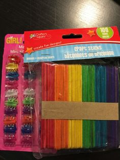 an assortment of colored crayons in a package