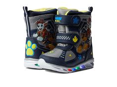 Josmo Kids Paw Patrol Lighted Snowboot (Toddler/Little Kid) - Boy's Shoes : Navy/Grey : Let your kid enjoy the day at the park wearing this comfortable Josmo Kids Paw Patrol Lighted Snowboot boots. Synthetic upper. Synthetic lining. Synthetic insole. Features heel pull tab on back. Lighted midsole. Hook-and-loop closure. Synthetic outsole. Imported. Measurements: Weight: 5 oz Product measurements were taken using size 6 Toddler, width M. Please note that measurements may vary by size. Weight of Paw Patrol Custom Shoes, Paw Patrol Boots, Paw Patrol Shoes, Xtratuf Boots Kids, Paw Patrol Toys Walmart, Day At The Park, Enjoy The Day, Adidas Kids, Disney Moana