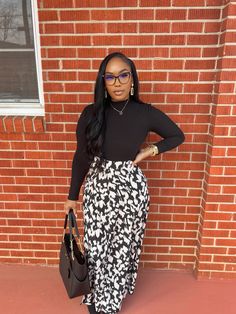 Classy Sunday Outfit, Fall Business Casual Outfits Black Women, Closing Outfits, Church Outfit Black Women Dresses, Jw Assembly Outfits, Church Fits Black Women, Black Teacher Outfits High School, Maxi Skirt Office Outfit, Dressing Modestly Christian