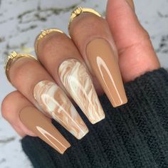 Nude Nail Designs, Long Acrylic Nails Coffin, Neutral Nails