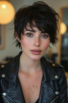 Short Hairstyles for Busy Mornings: 5-Minute Guide Short Girl Hair, Haircuts For Short Hair, Haircuts For Ladies, Fine Hair Styles For Women, Rocker Hair, Pixie Haircut Styles, Sassy Haircuts, Choppy Haircuts, Popular Short Hairstyles