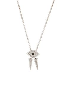 Effy Jewelry 18K Two-Tone Diamond Evil Eye Lavalier Necklace - 18K White Gold Lavalier, Necklaces - EFF25367 | The RealReal Diamond Evil Eye, Cartier Jewelry, Belt Shop, Effy Jewelry, Saint Laurent Bag, Christian Louboutin Shoes, Accessories Shop, Vintage Tags, Shop Necklaces