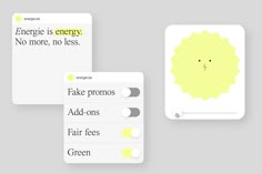 three cards with different types of words on them, one is green and the other is yellow