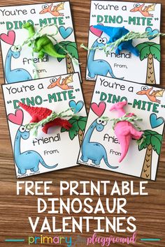 free printable dinosaur valentine cards for kids