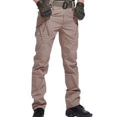 Season:Summer,Spring; Gender:Men's; Activity:Traveling,Climbing,Fishing; Clothing Type:Bottoms; Function:Wear Resistance,Sweat-Wicking,Breathable,Stretchy,Quick Dry,Waterproof,Scratch Resistant,Multi Pockets; Sports Clothing Sub Category:Cargo Pants,Tactical Pants,Hiking Pants Trousers; EU Size:null; Pants Length:null; UK Size:null; US Size:null; Waistline:null; Number of Pockets:9 Pockets Tactical Pants With Multiple Pockets For Outdoor, Tactical Pants With Multiple Pockets For Outdoor Activities, Tactical Khaki Bottoms For Outdoor Activities, Breathable Functional Cargo Pants For Outdoor, Tactical Hiking Pants With Pockets, Combat Style Khaki Cargo Pants For Hiking, Durable Techwear Bottoms For Outdoor, Durable Outdoor Techwear Bottoms, Durable Tactical Cargo Pants For Hiking