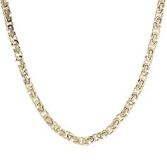 Stefano Oro 14K Gold Semi-Solid Royal Byzantine 18" Necklace - Perfect for any time wear, this gorgeous Royal Byzantine chain necklace from Stefan Byzantine Chain, Versus Versace, Versace Shop, Tiffany Style, White Mark, Pendant Rings, Fashion Sale, Natural Glow, Handbags On Sale