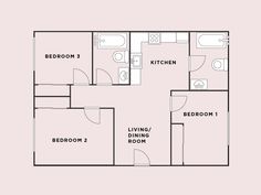 the floor plan for a two bedroom apartment