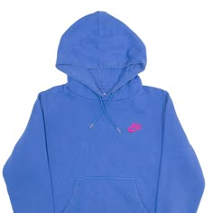 Item is in used condition. Item has a faint mark to the front. >Size: M >Armpit To Armpit: 20" >Armpit To Cuff: 20" >Collar To Hem: 21" Nike Womens, Blue Hoodie, Nike Women, Cuff, Nike, Collar, Blue