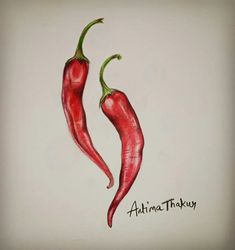 two red chili peppers on a white background with the words, asthma therapy written below them